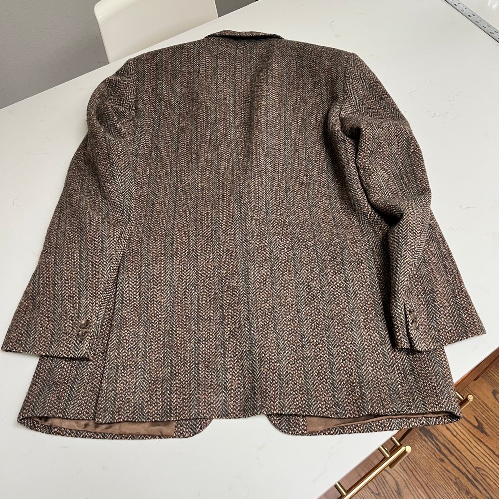 Kevin & Howlin VTG Brown Tweed Blazer Men Two Button Wool Sport Coat 44L Ireland - Picture 5 of 15